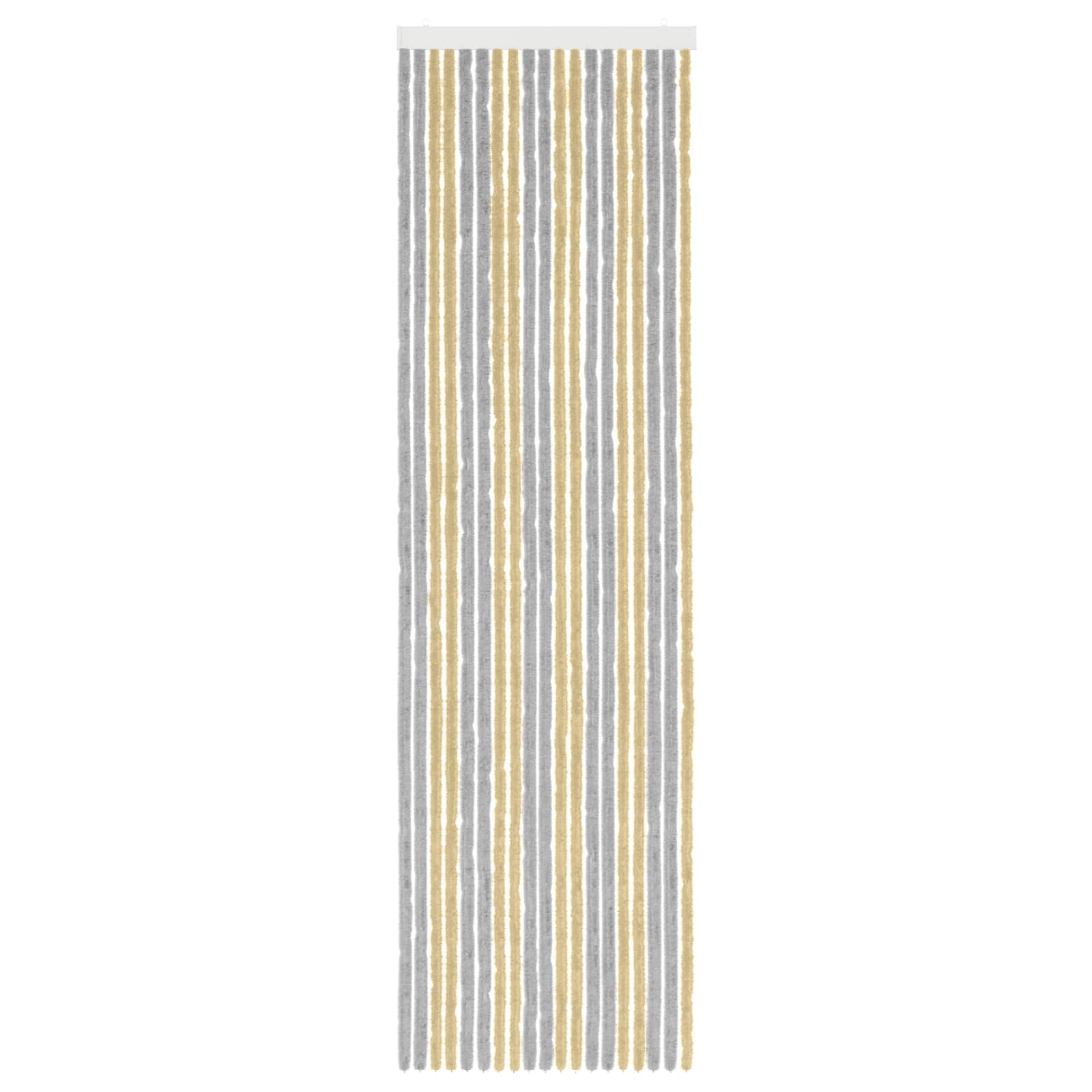 Κουρτίνα εντόμων Chenille Γκρι και Μπεζ 56 x 200 cm 100% PP