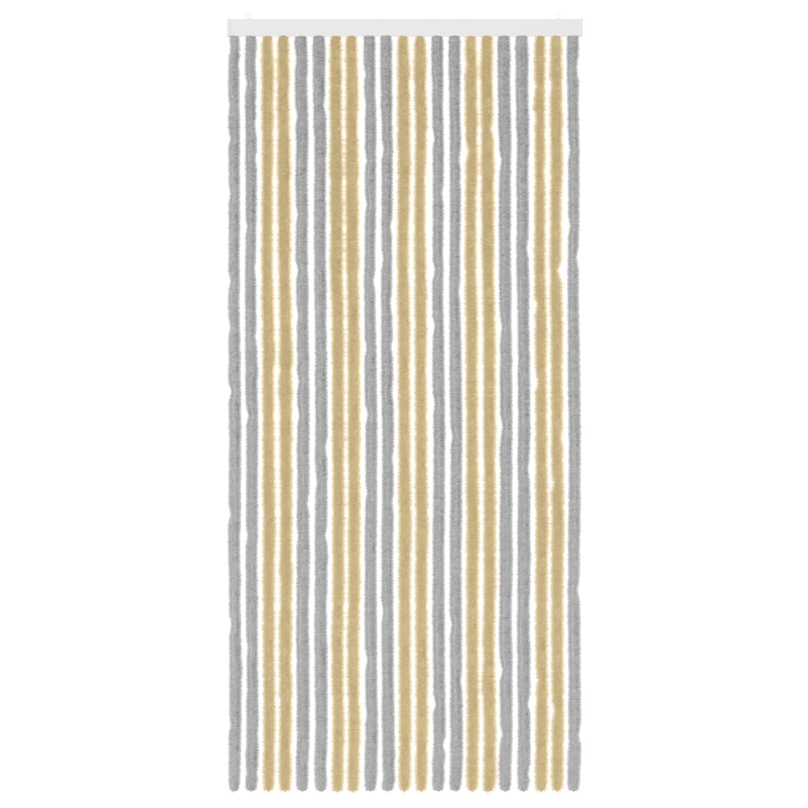 Κουρτίνα εντόμων Chenille Γκρι και Μπεζ 90 x 200 cm 100% PP