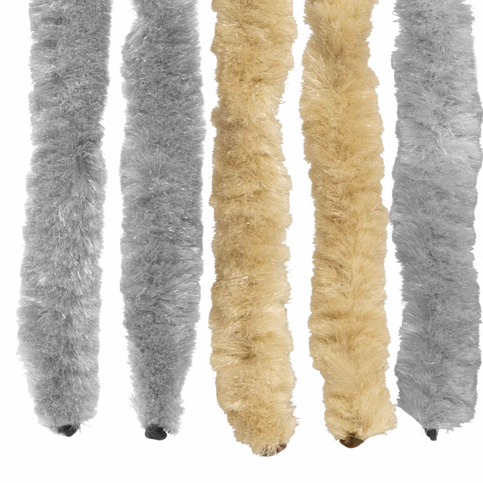 Κουρτίνα εντόμων Chenille Γκρι και Μπεζ 90 x 220 cm 100% PP