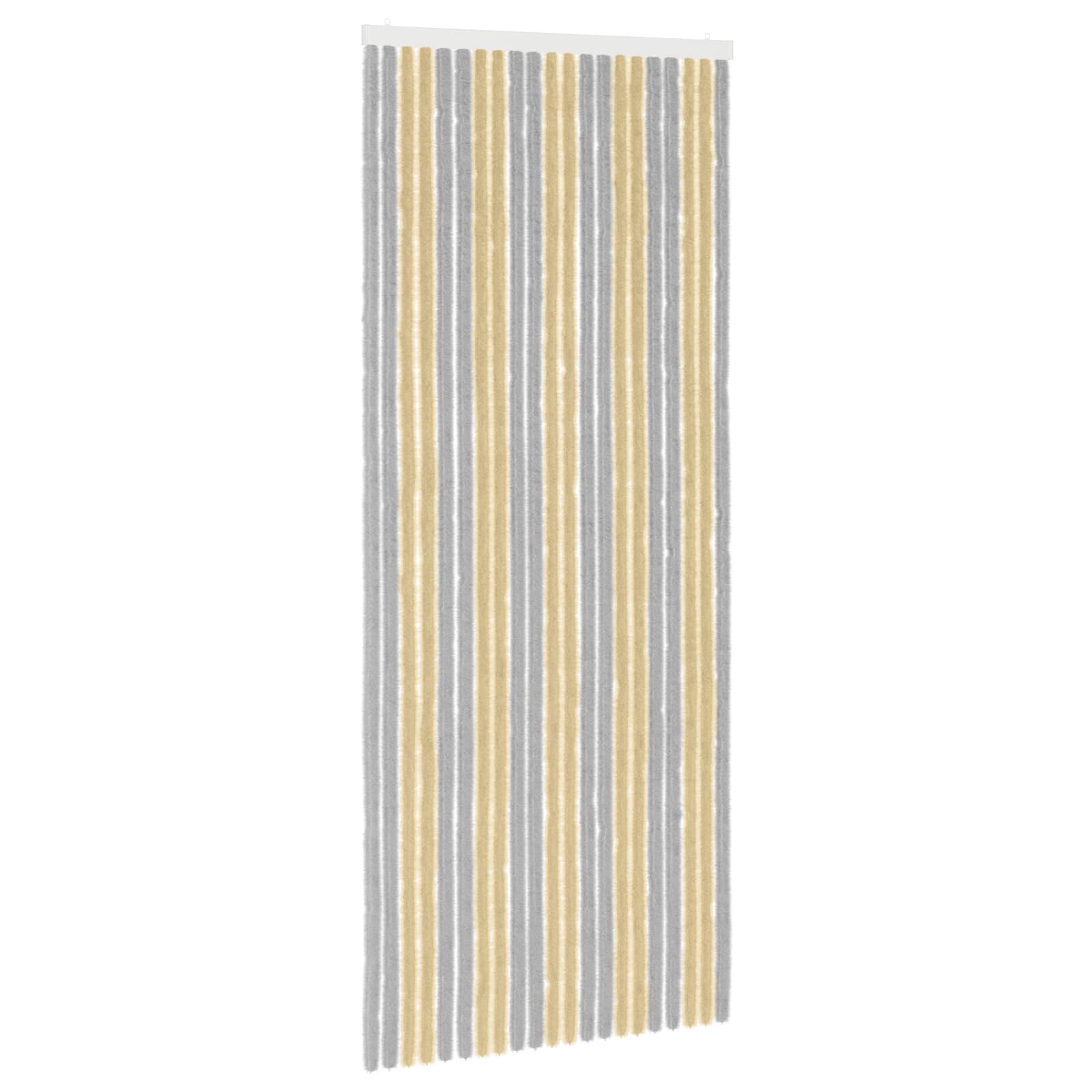 Κουρτίνα εντόμων Chenille Γκρι και Μπεζ 90 x 220 cm 100% PP