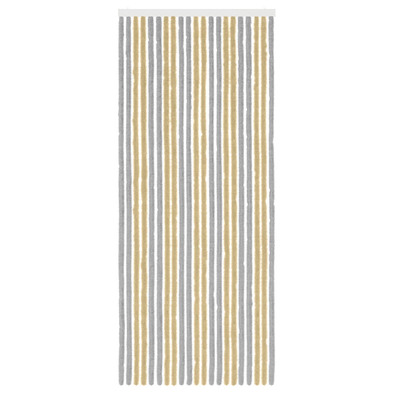 Κουρτίνα εντόμων Chenille Γκρι και Μπεζ 90 x 220 cm 100% PP