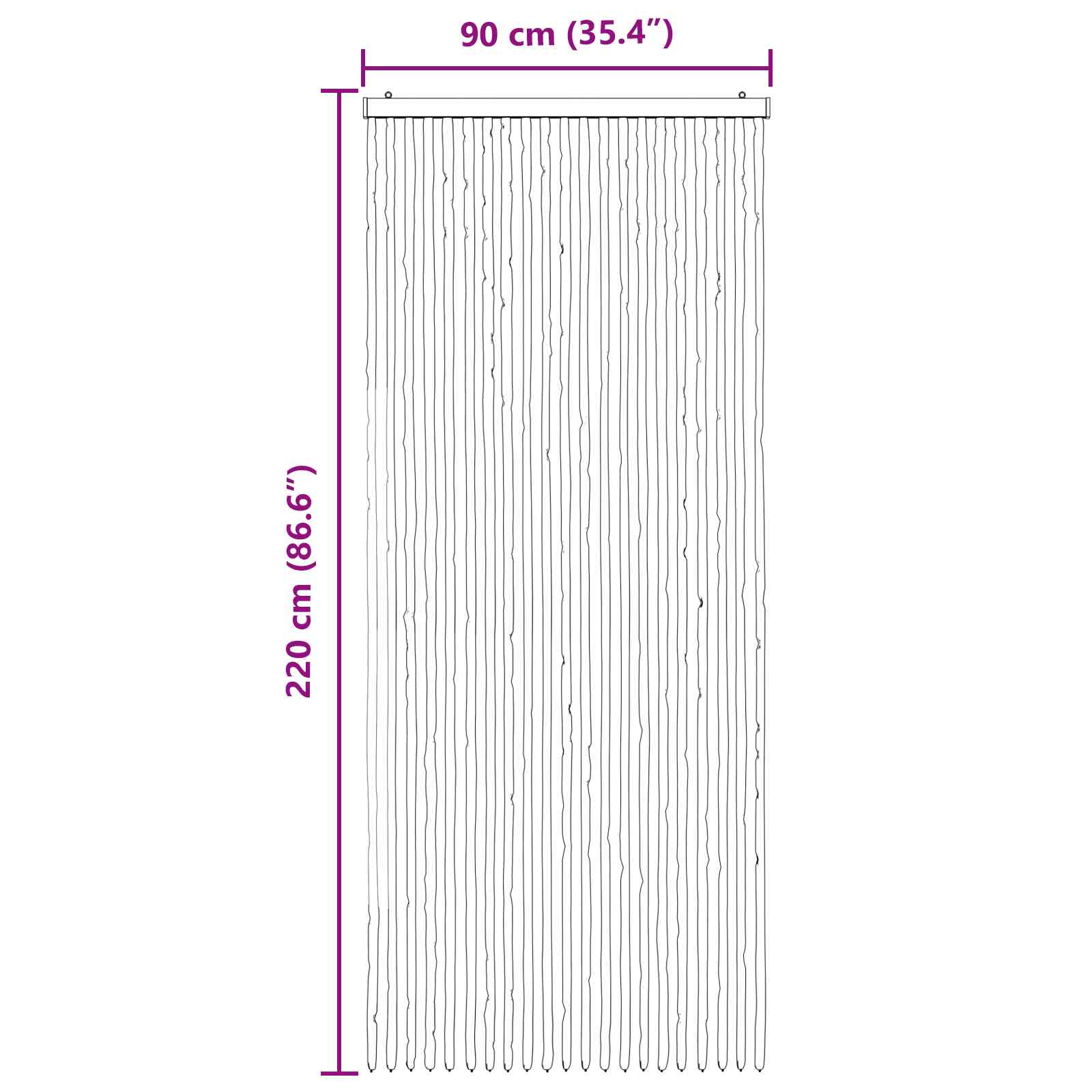 Κουρτίνα εντόμων Chenille Γκρι και Μπεζ 90 x 220 cm 100% PP