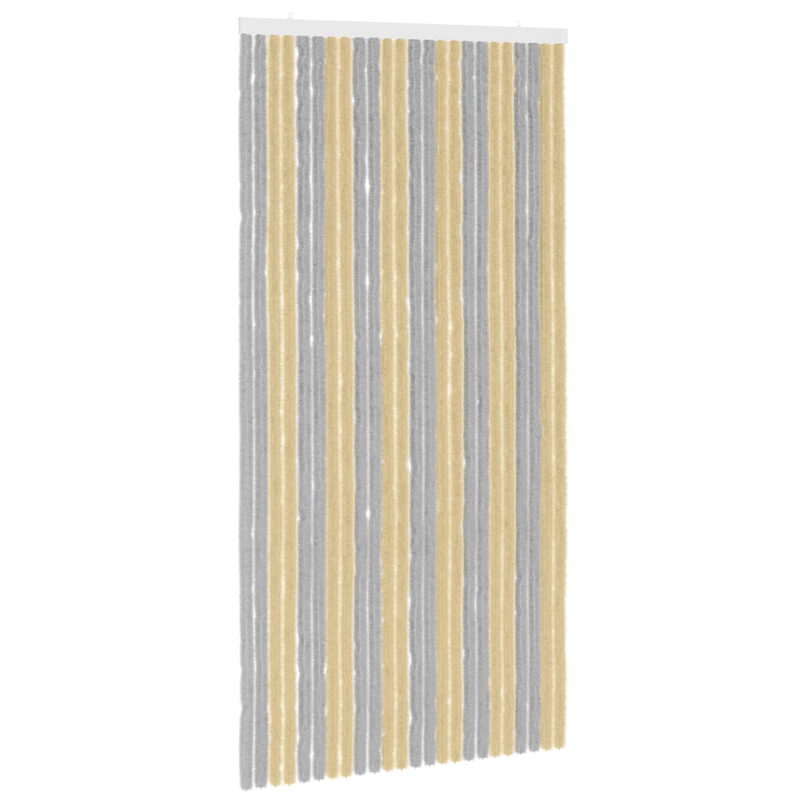 Κουρτίνα εντόμων Chenille Γκρι και Μπεζ 100 x 200 cm 100% PP