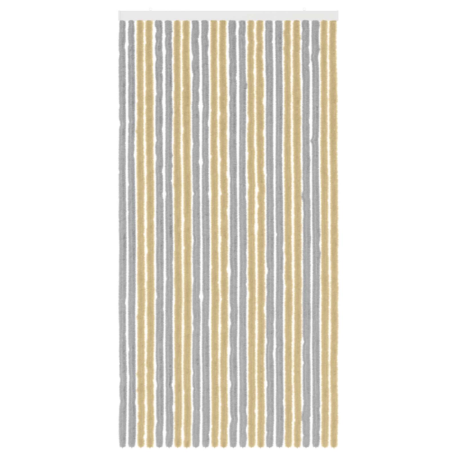 Κουρτίνα εντόμων Chenille Γκρι και Μπεζ 100 x 200 cm 100% PP