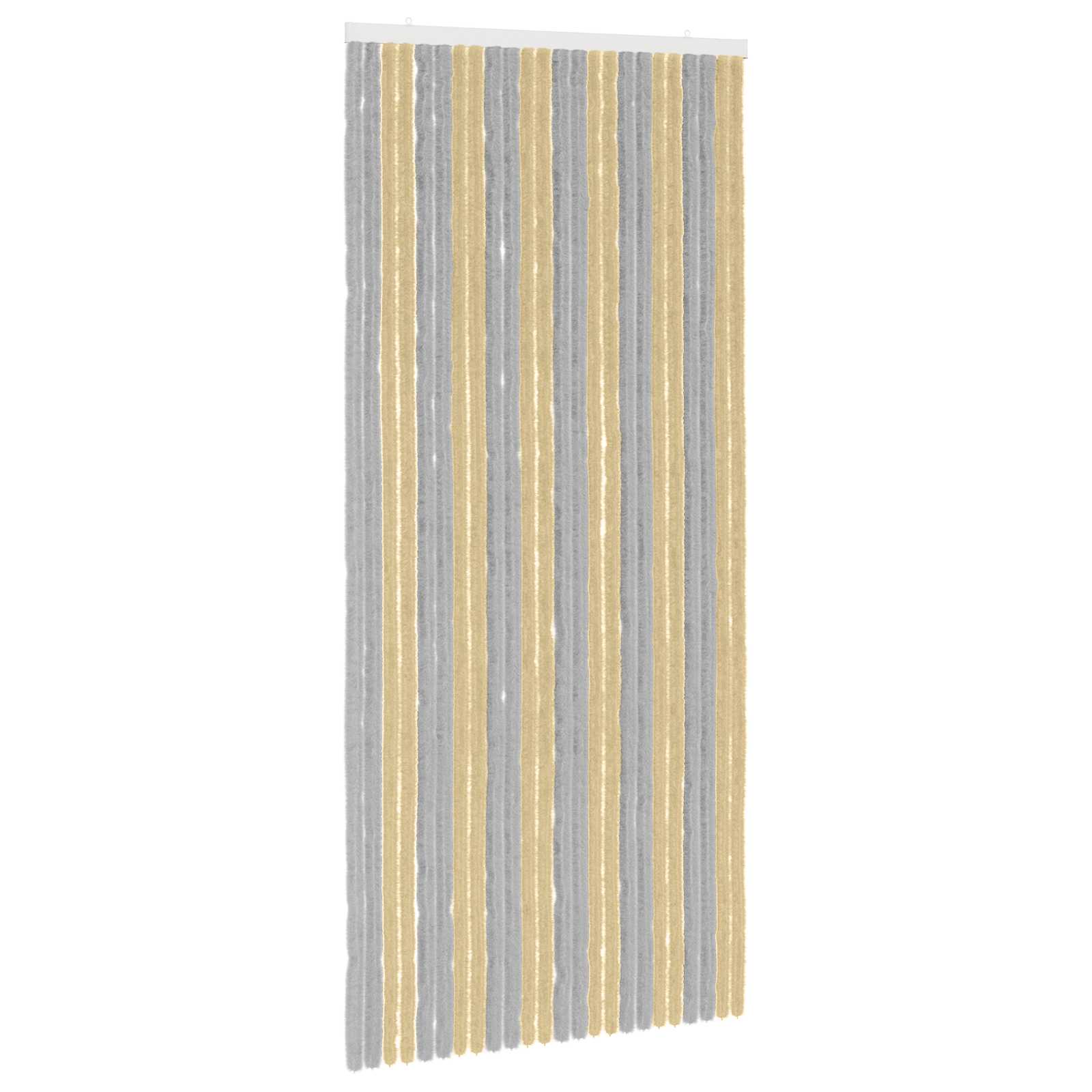 Κουρτίνα εντόμων Chenille Γκρι και Μπεζ 100 x 220 cm 100% PP