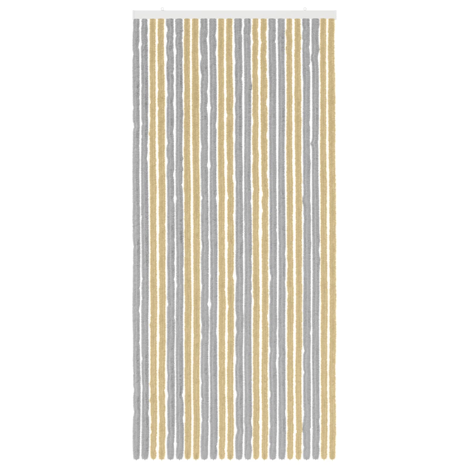 Κουρτίνα εντόμων Chenille Γκρι και Μπεζ 100 x 220 cm 100% PP