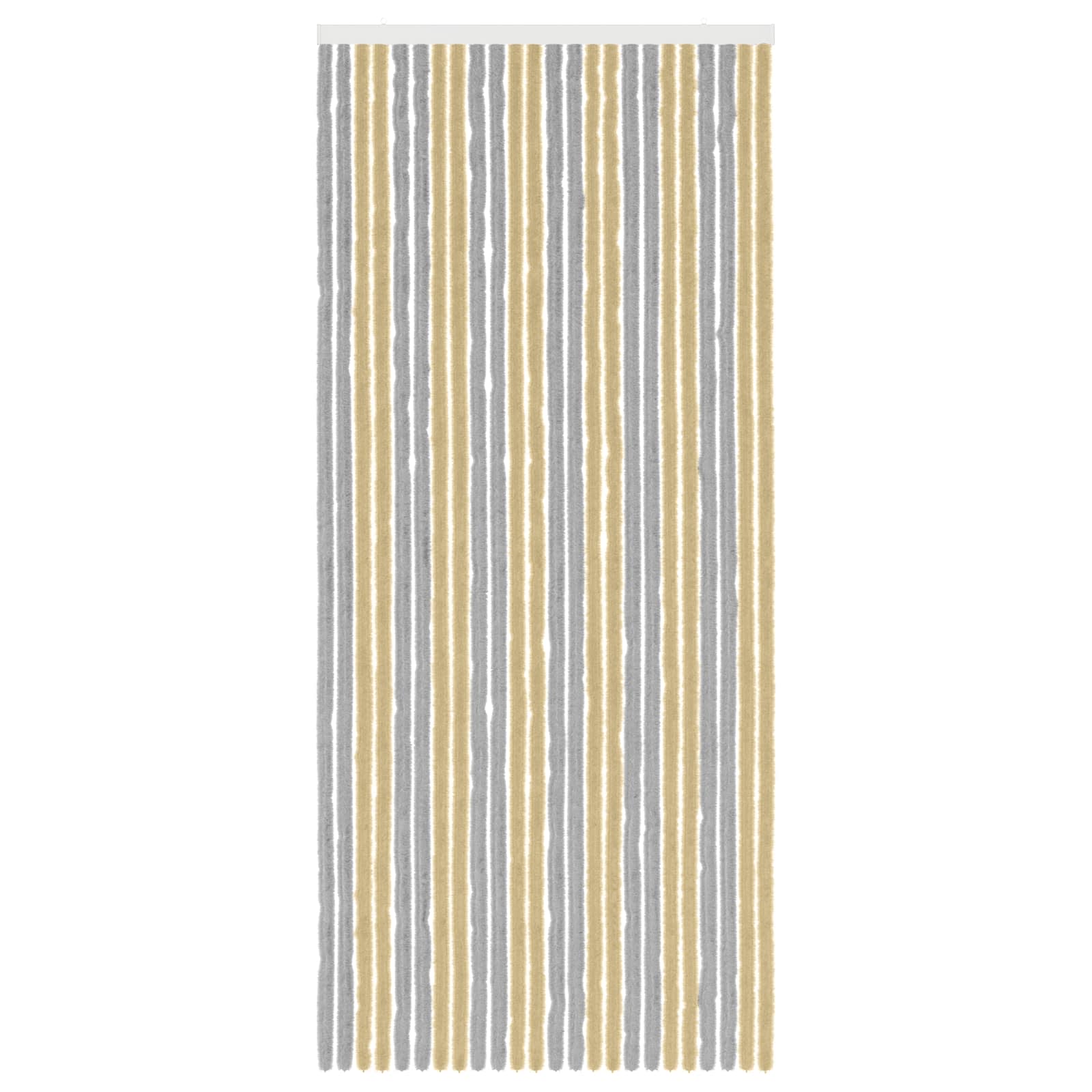 Κουρτίνα εντόμων Chenille Γκρι και Μπεζ 100 x 230 cm 100% PP