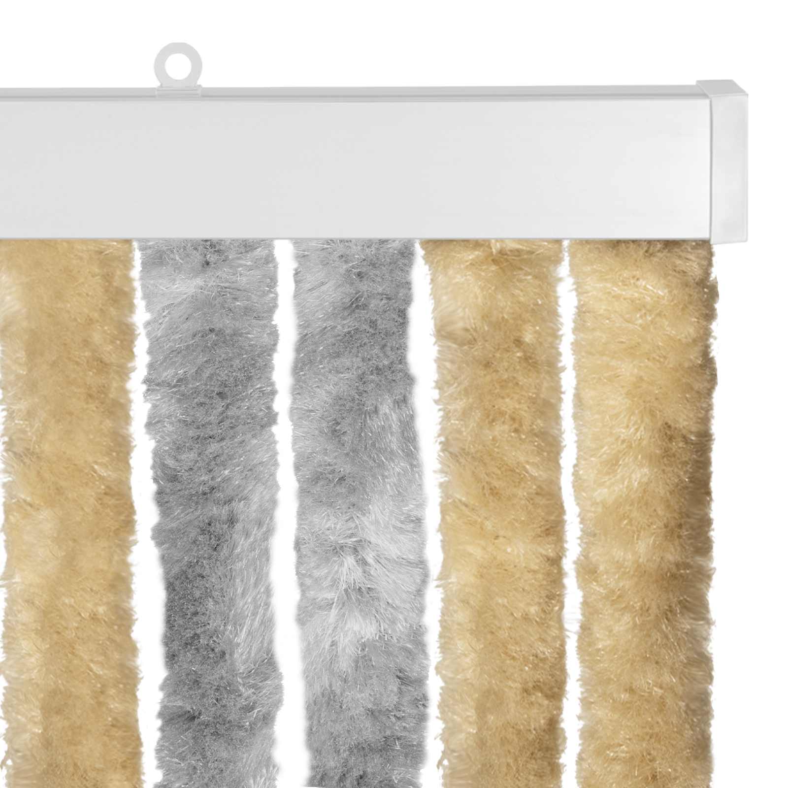 Κουρτίνα εντόμων Chenille Γκρι και Μπεζ 118 x 220 cm 100% PP