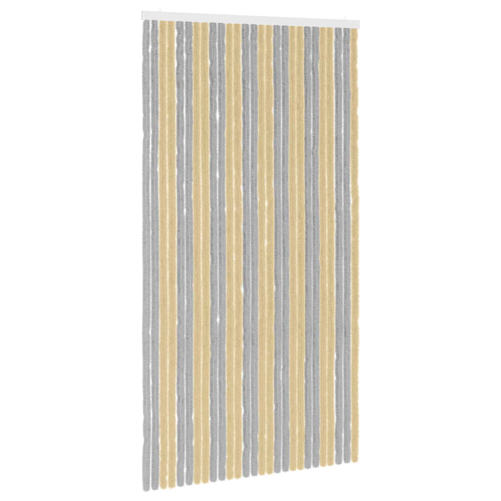 Κουρτίνα εντόμων Chenille Γκρι και Μπεζ 118 x 220 cm 100% PP