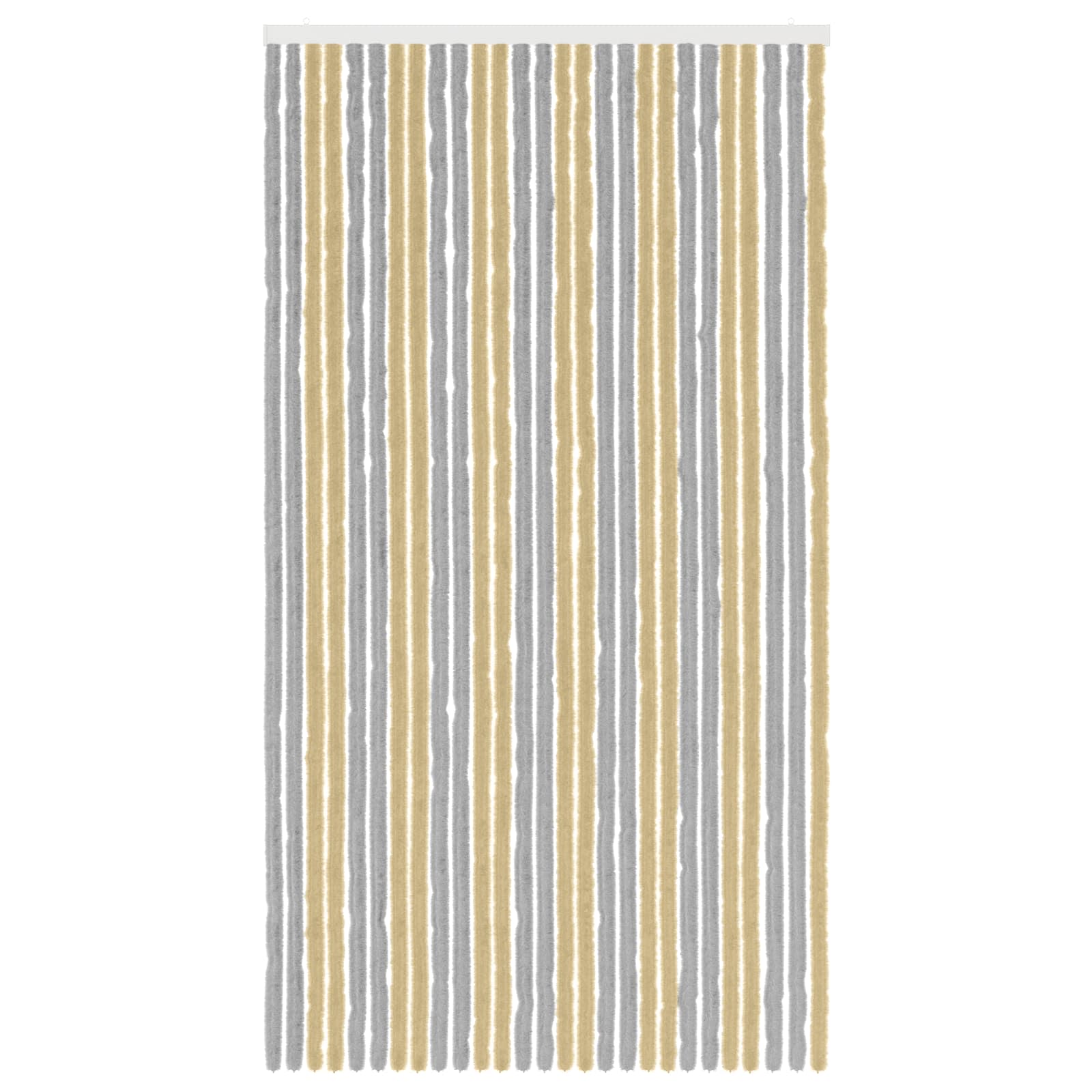 Κουρτίνα εντόμων Chenille Γκρι και Μπεζ 118 x 220 cm 100% PP