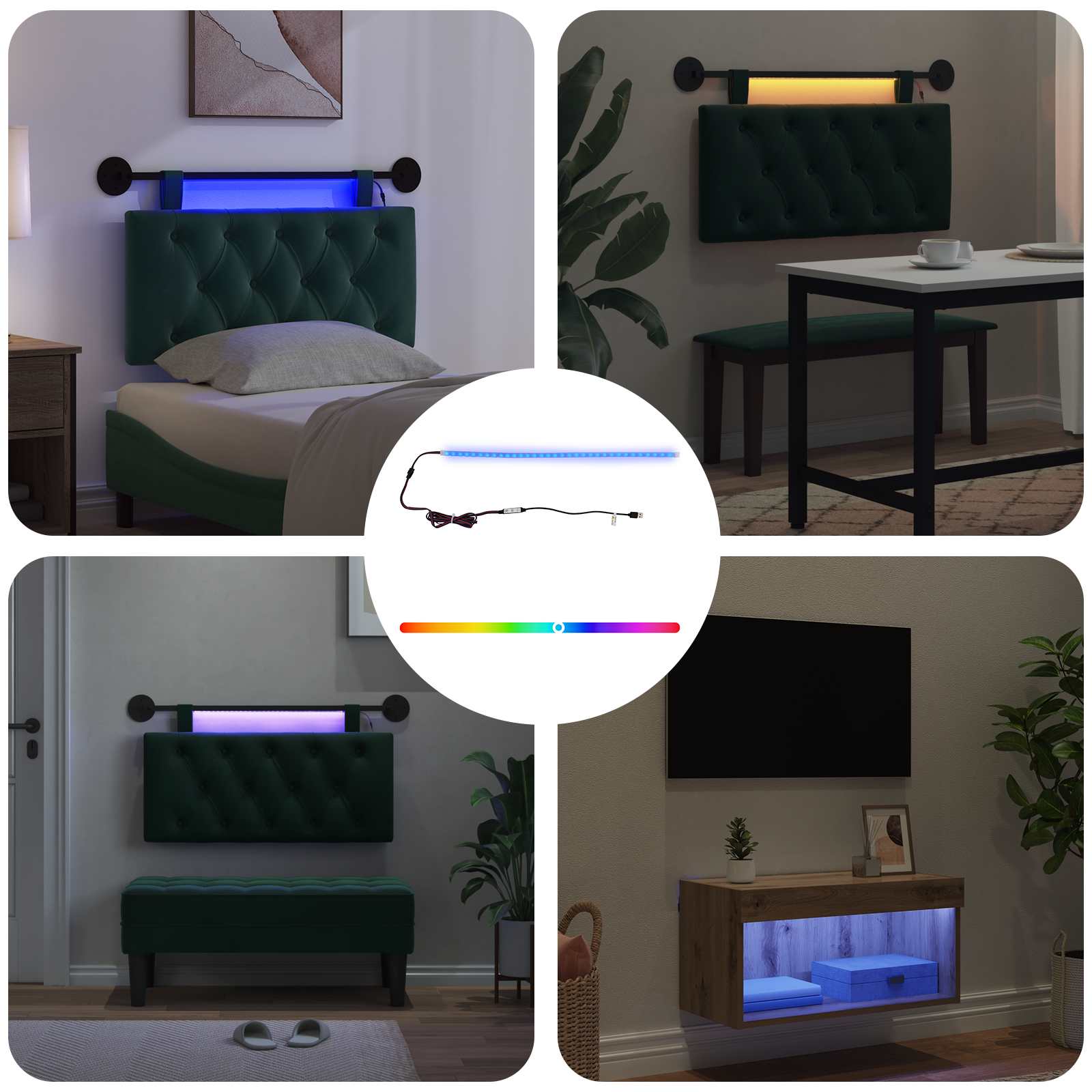 Λωρίδα LED 55 cm Πολύχρωμο PVC