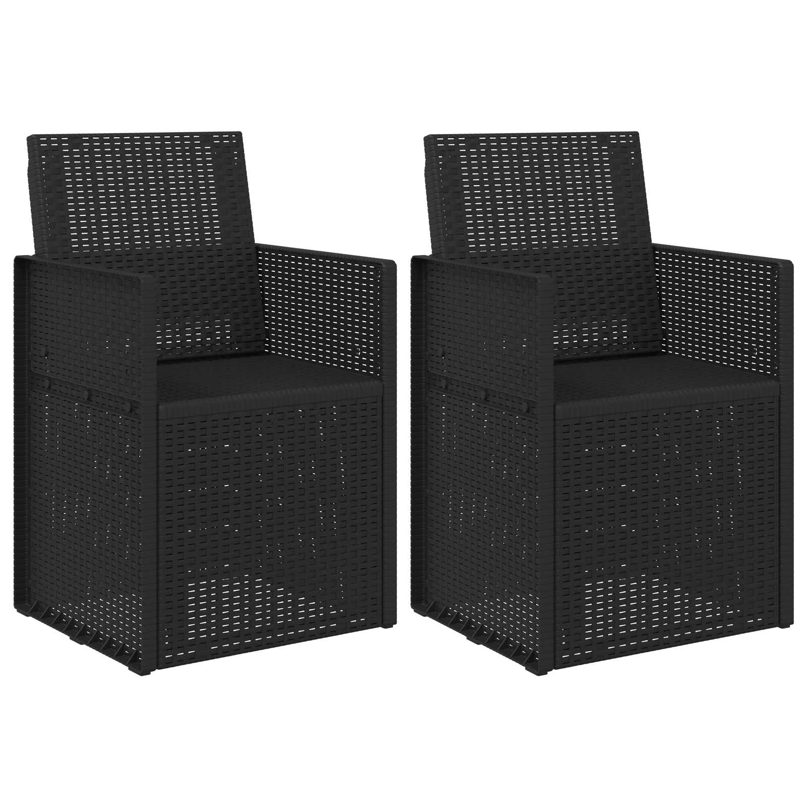 Καρέκλες Εστιατορίου Κήπου 2 pcs Ανθρακί 53 x 47 x 88,5 εκ PP - Pakobazaar