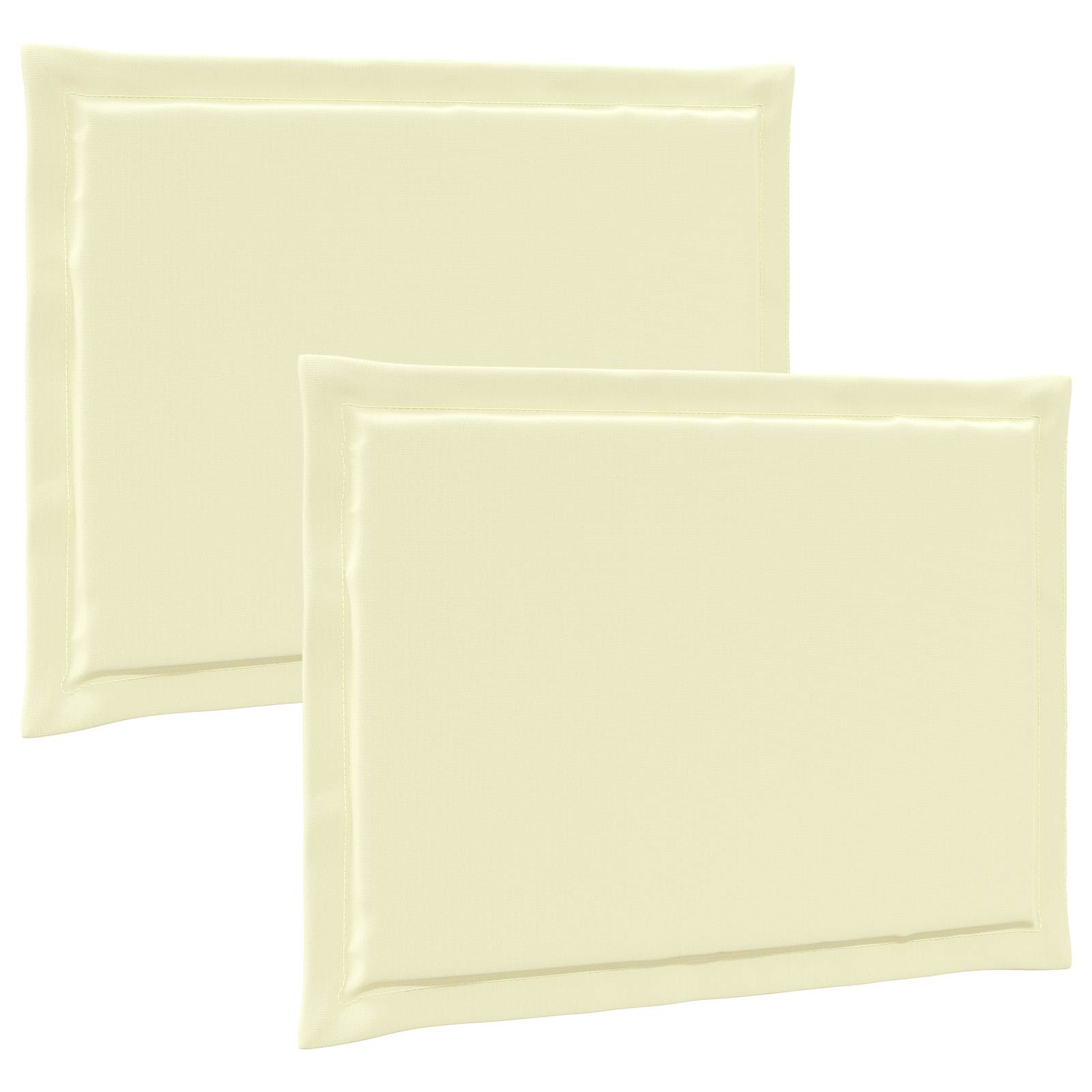 Μαξιλάρια καθισμάτων 2 pcs Κρεμ 47 x 36 x 2 εκ. Πολυεστέρας - Pakobazaar