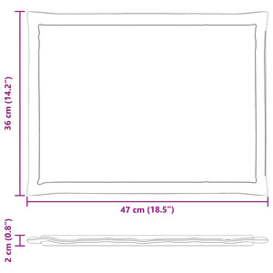 Μαξιλάρια καθισμάτων 2 pcs Κρεμ 47 x 36 x 2 εκ. Πολυεστέρας - Pakobazaar