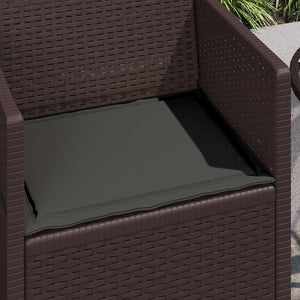 Μαξιλάρια καθισμάτων 2 pcs Ανθρακί 47 x 36 x 2 εκ. Πολυεστέρας - Pakobazaar
