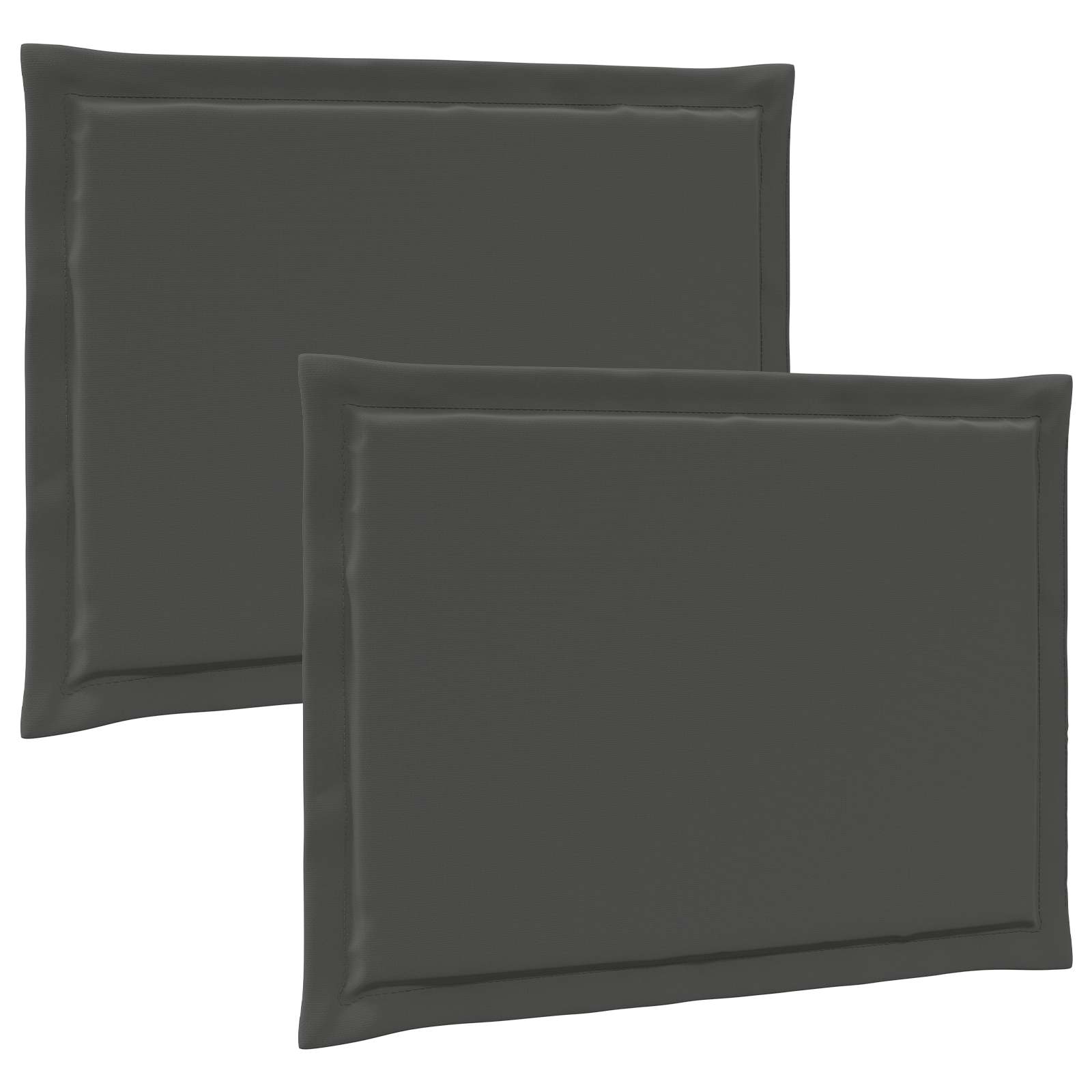 Μαξιλάρια καθισμάτων 2 pcs Ανθρακί 47 x 36 x 2 εκ. Πολυεστέρας - Pakobazaar