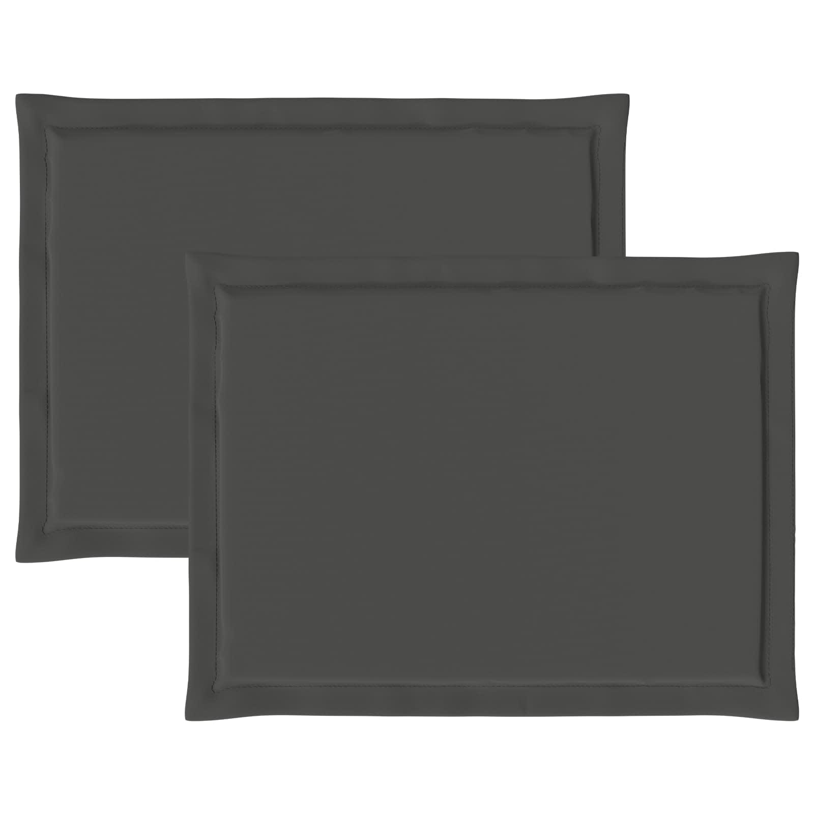 Μαξιλάρια καθισμάτων 2 pcs Ανθρακί 47 x 36 x 2 εκ. Πολυεστέρας - Pakobazaar