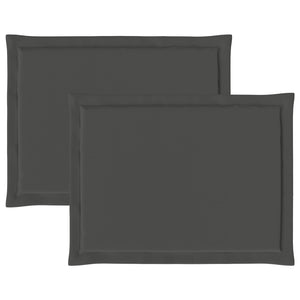 Μαξιλάρια καθισμάτων 2 pcs Ανθρακί 47 x 36 x 2 εκ. Πολυεστέρας - Pakobazaar