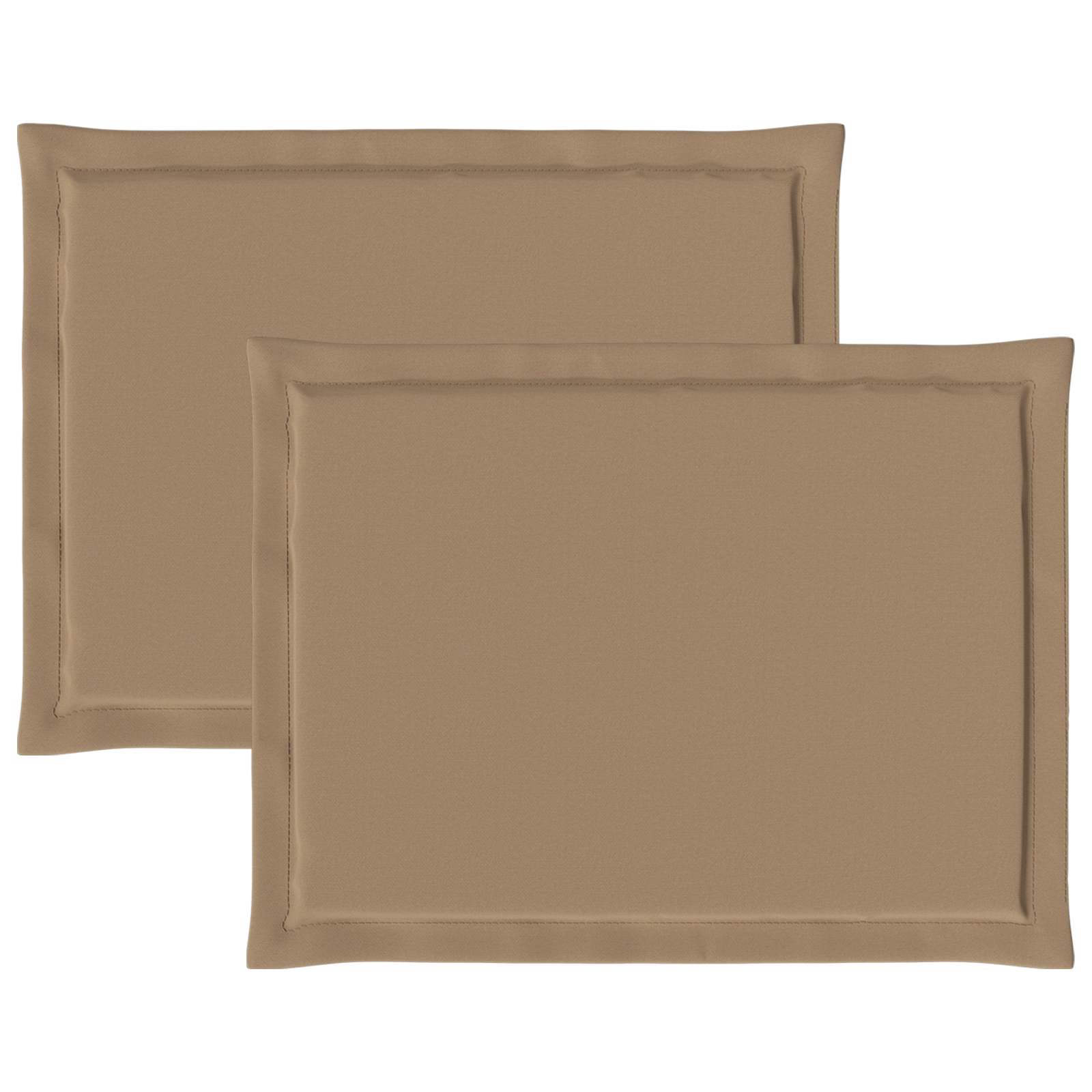 Μαξιλάρια καθισμάτων 2 pcs Taupe 47 x 36 x 2 εκ. Πολυεστέρας - Pakobazaar