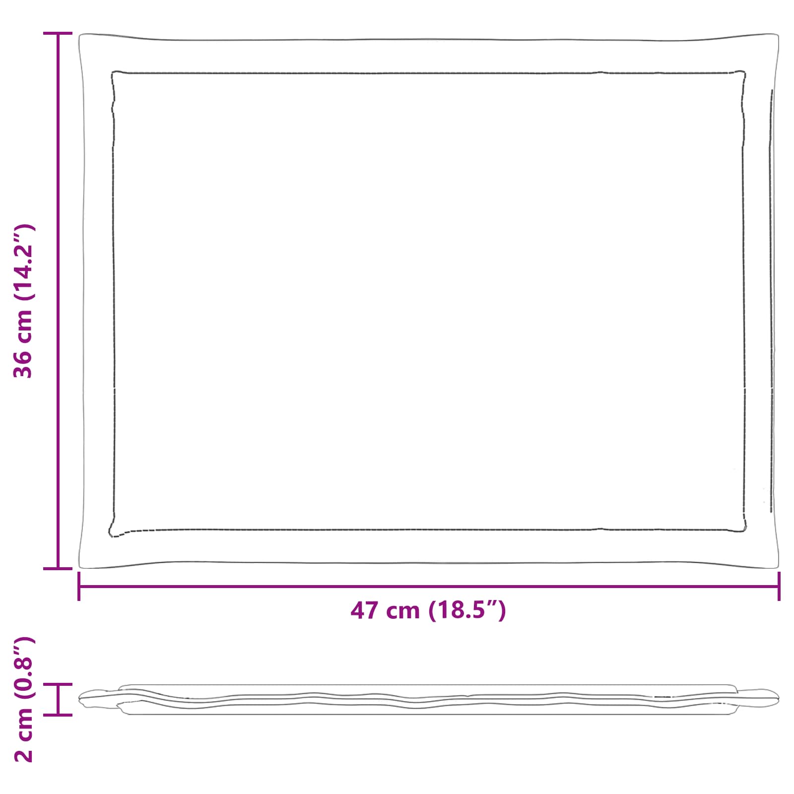Μαξιλάρια καθισμάτων 2 pcs Taupe 47 x 36 x 2 εκ. Πολυεστέρας - Pakobazaar
