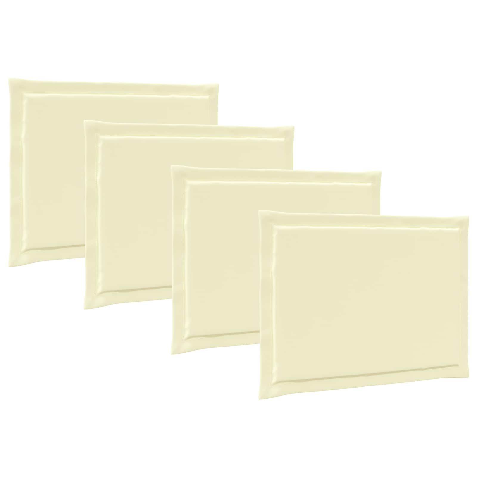 Μαξιλάρια καθισμάτων 4 pcs Κρεμ 47 x 36 x 2 εκ. Πολυεστέρας - Pakobazaar