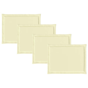 Μαξιλάρια καθισμάτων 4 pcs Κρεμ 47 x 36 x 2 εκ. Πολυεστέρας - Pakobazaar