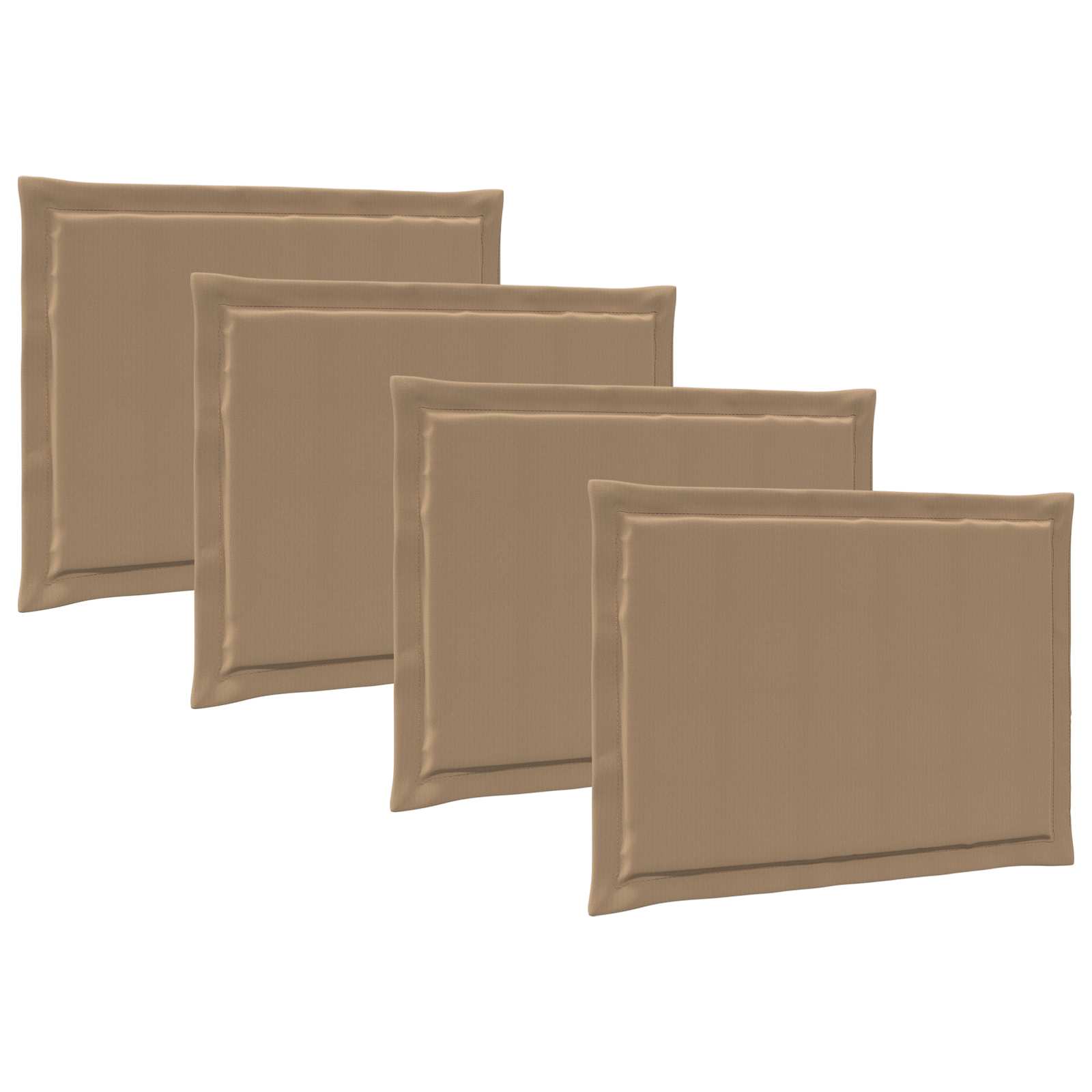 Μαξιλάρια καθισμάτων 4 pcs Taupe 47 x 36 x 2 εκ. Πολυεστέρας - Pakobazaar