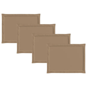 Μαξιλάρια καθισμάτων 4 pcs Taupe 47 x 36 x 2 εκ. Πολυεστέρας - Pakobazaar