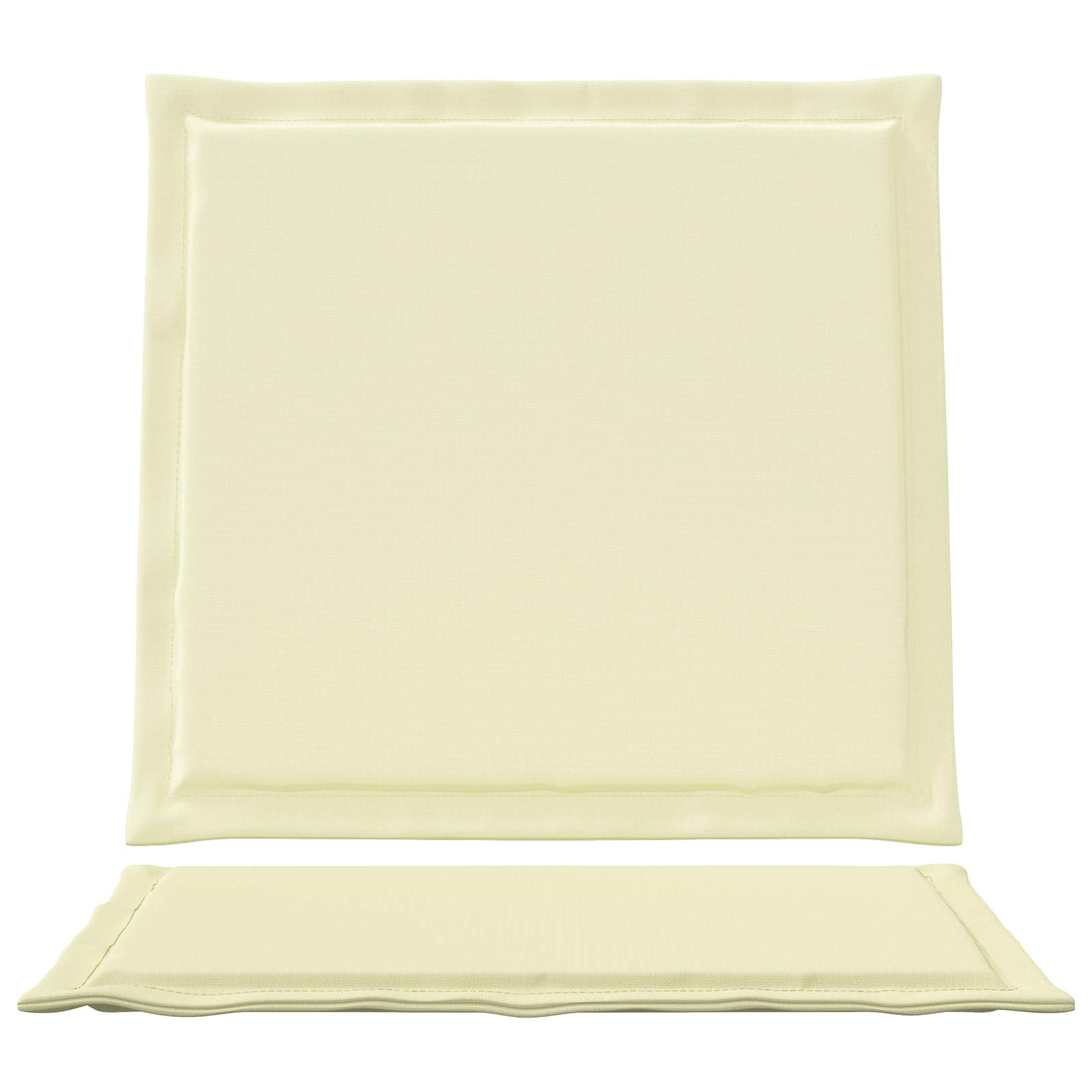 Μαξιλάρια Καθίσματος και Πλάτης 2 pcs Κρεμ 47 x 45 x 2 εκ - Pakobazaar