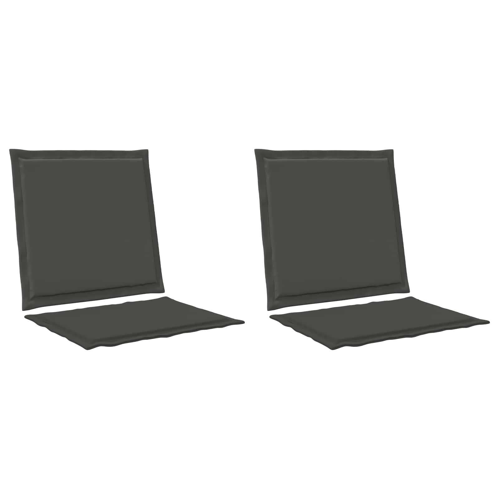 Μαξιλάρια Καθίσματος και Πλάτης 2 pcs Ανθρακί 47 x 45 x 2 εκ - Pakobazaar