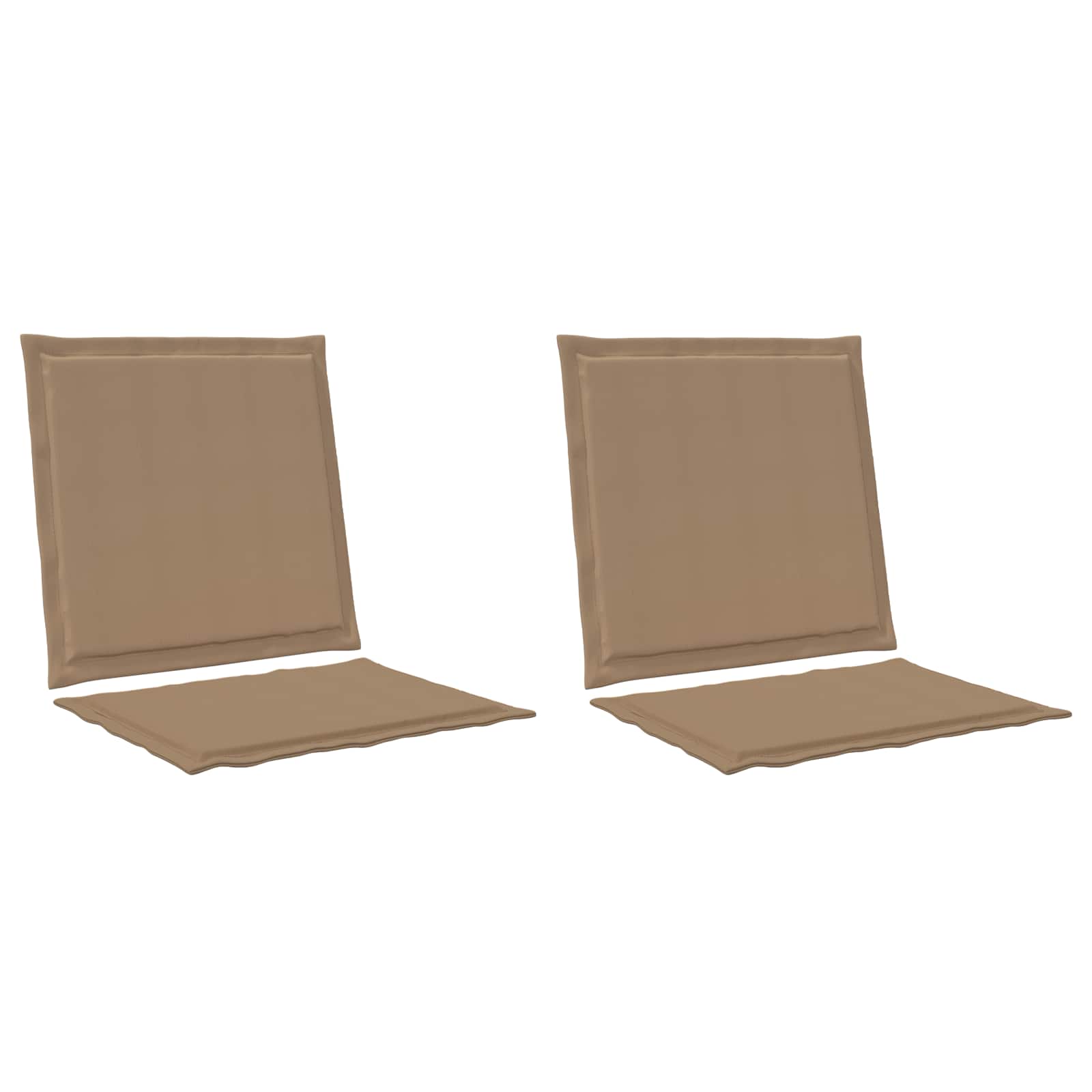 Μαξιλάρια Καθίσματος και Πλάτης 2 pcs Taupe 47 x 45 x 2 εκ - Pakobazaar