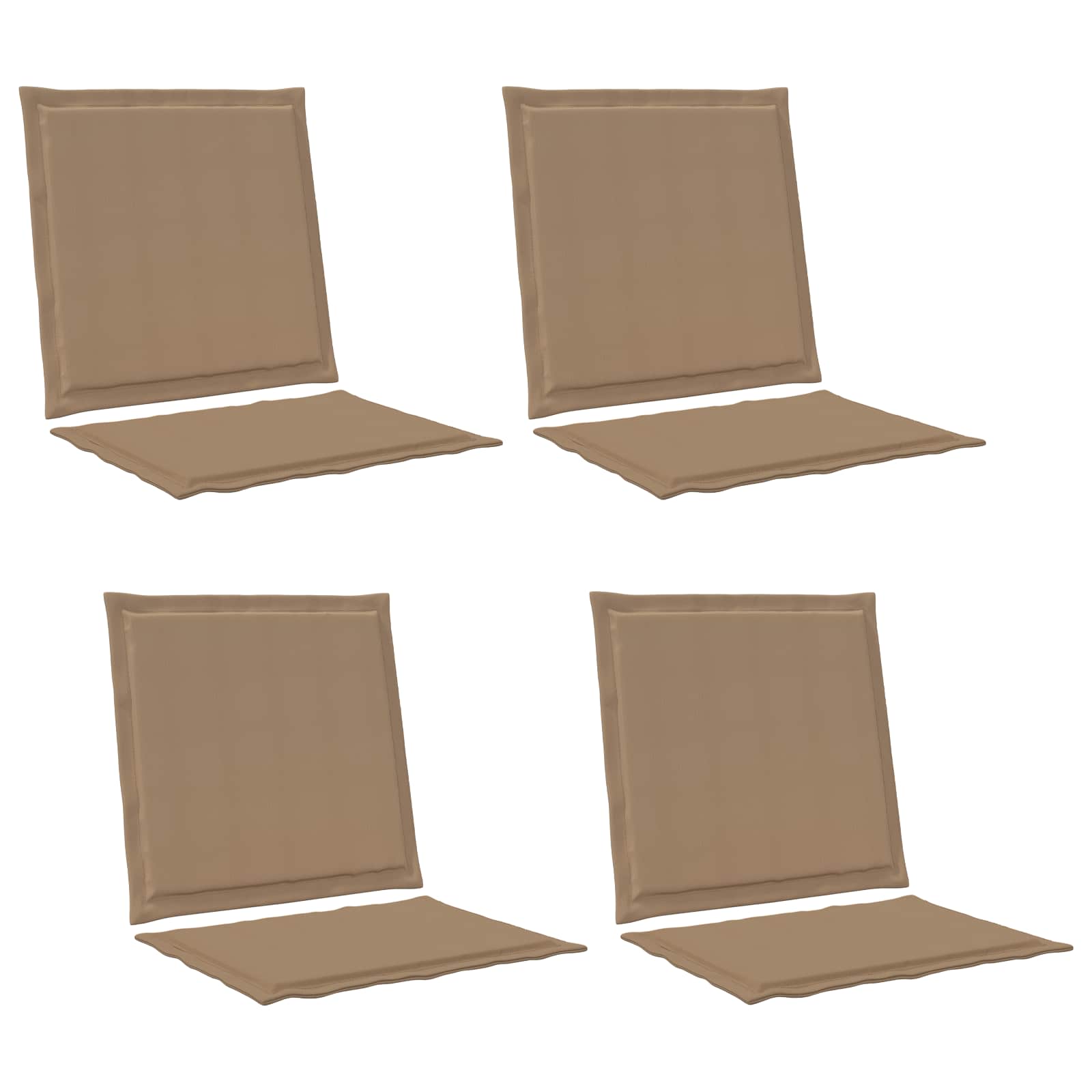Μαξιλάρια Καθίσματος και Πλάτης 4 pcs Taupe 47 x 45 x 2 εκ - Pakobazaar