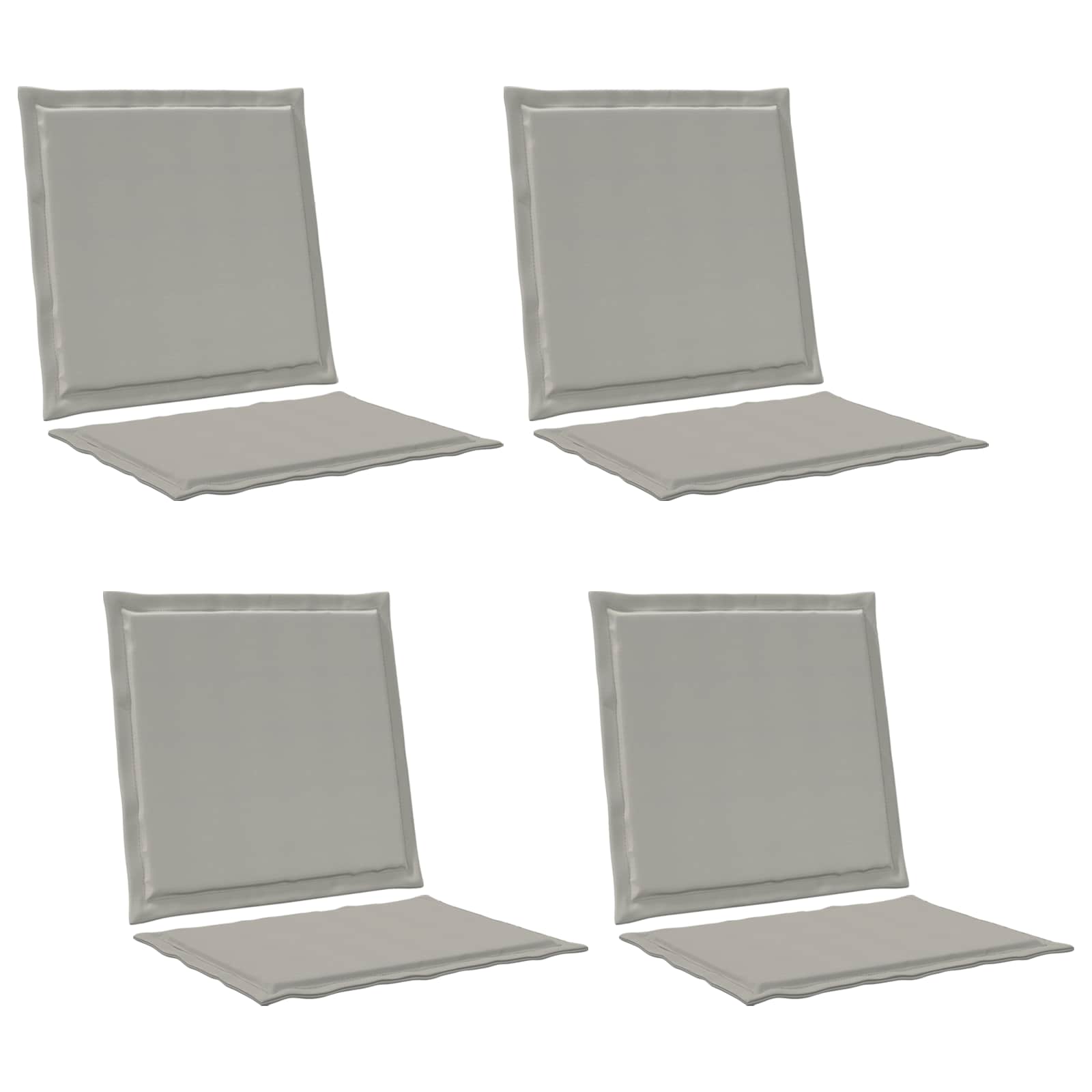 Μαξιλάρια Καθίσματος και Πλάτης 4 pcs Ανοιχτό γκρι - Pakobazaar
