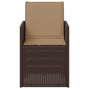 Καρέκλες Εστιατορίου Κήπου 2 pcs Καφέ και Taupe PP - Pakobazaar