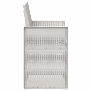 Καρέκλες Εστιατορίου Κήπου 2 pcs Λευκό και Ανοιχτό Γκρι PP - Pakobazaar