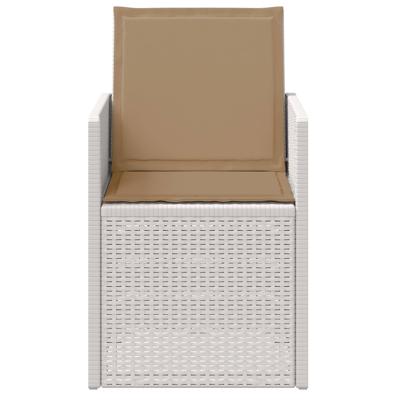 Καρέκλες Εστιατορίου Κήπου 2 pcs Λευκό και Taupe PP - Pakobazaar