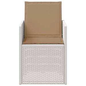 Καρέκλες Εστιατορίου Κήπου 2 pcs Λευκό και Taupe PP - Pakobazaar