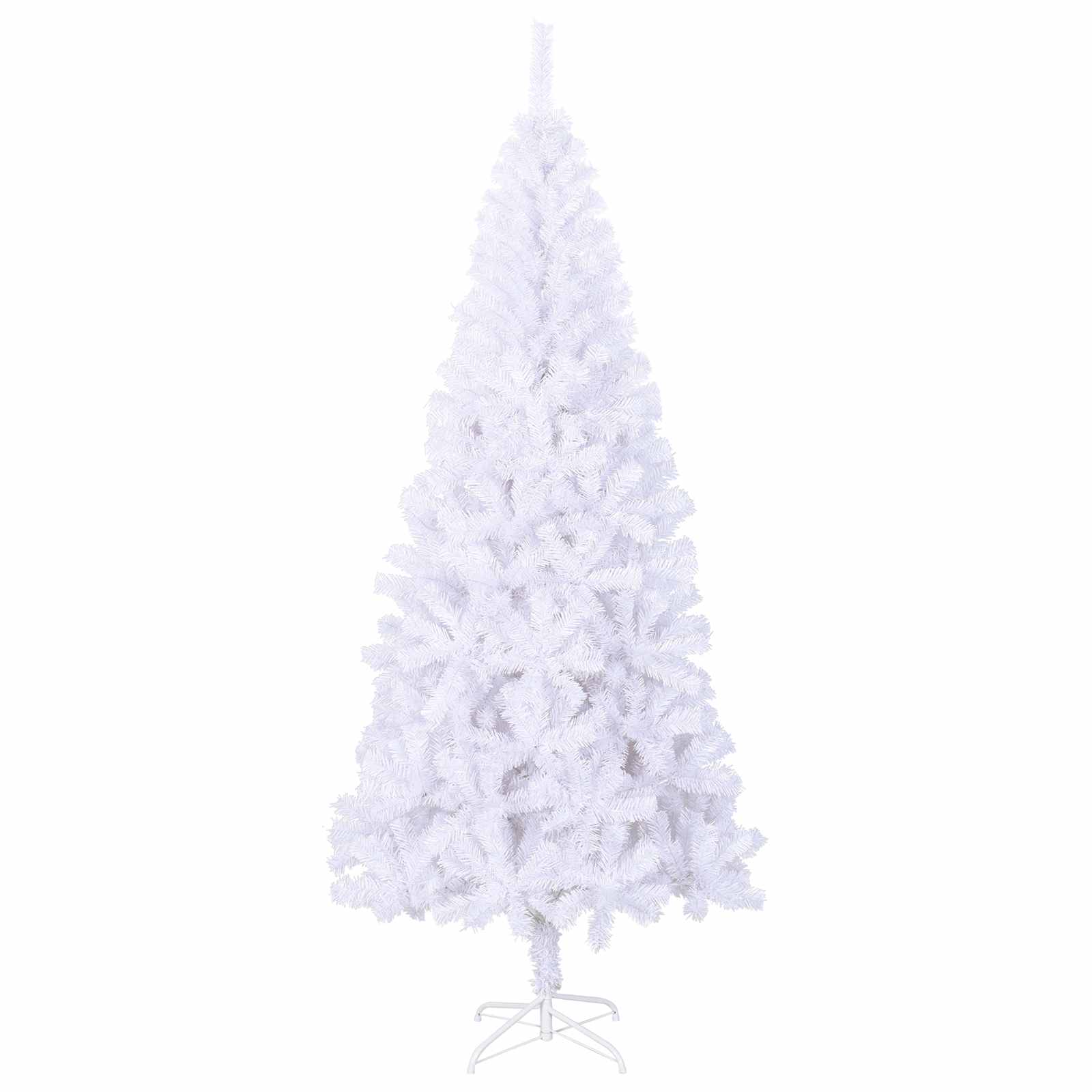 Τεχνητό Χριστουγεννιάτικο Δέντρο Λευκό 240 cm PVC και Ατσάλι
