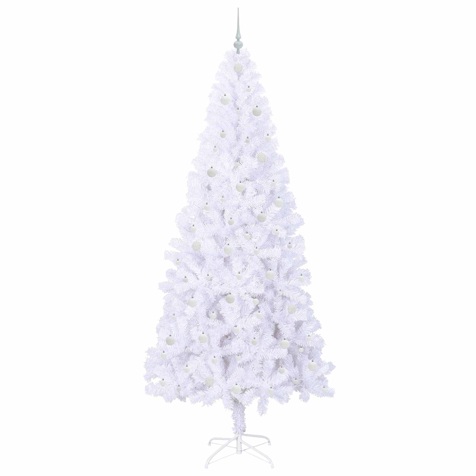 Τεχνητό Χριστουγεννιάτικο Δέντρο Λευκό 240 cm PVC και Ατσάλι
