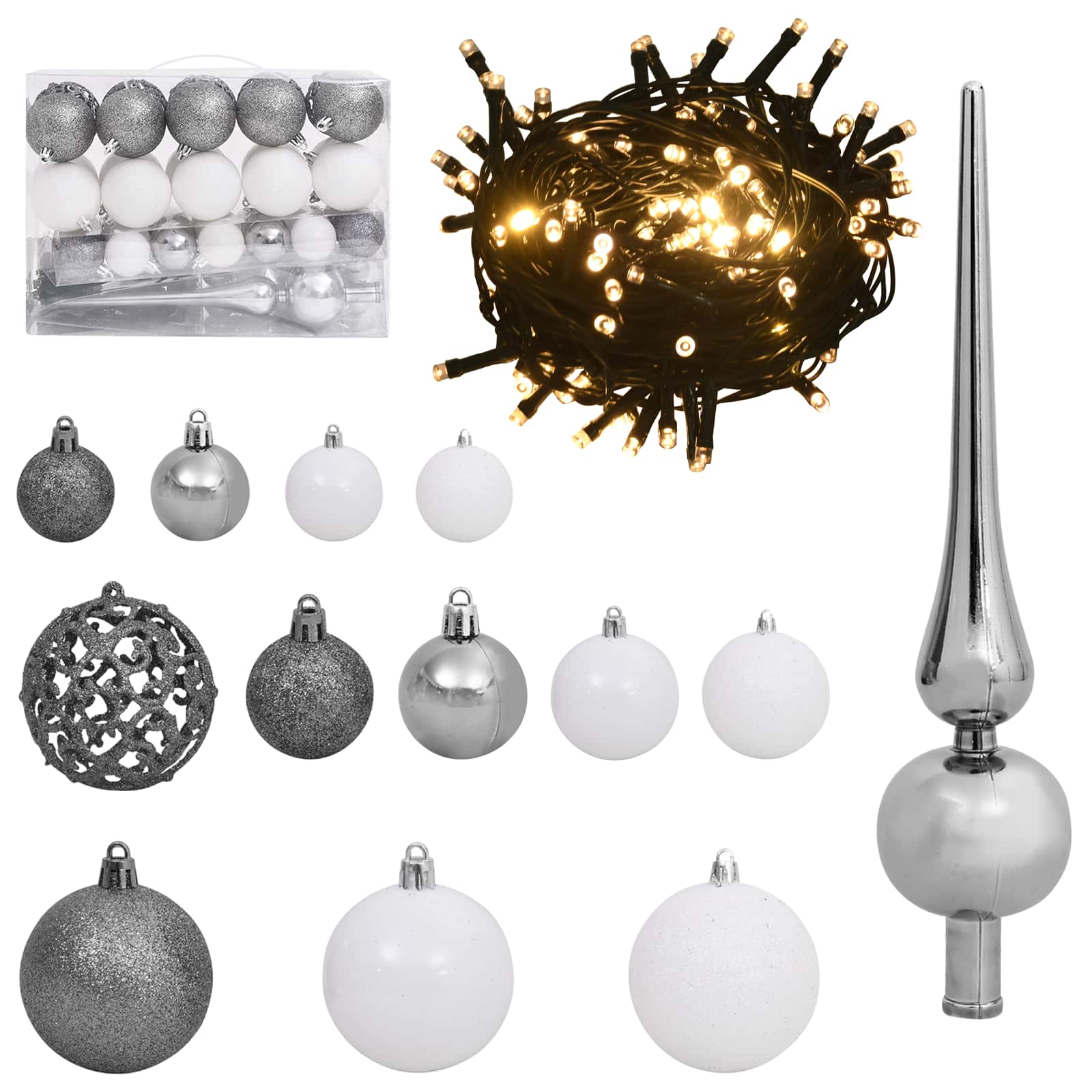 Τεχνητό Χριστουγεννιάτικο Δέντρο Λευκό 120 cm PVC και Ατσάλι - Pakobazaar