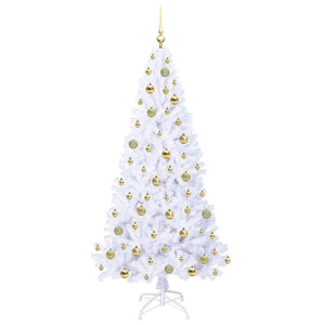 Τεχνητό Χριστουγεννιάτικο Δέντρο Λευκό 180 cm PVC και Ατσάλι - Pakobazaar