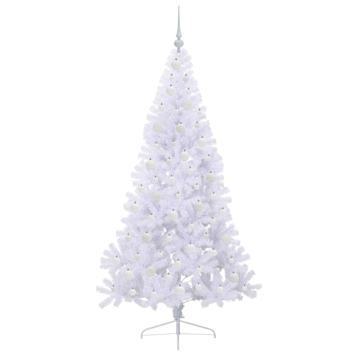 Τεχνητό Χριστουγεννιάτικο Δέντρο Λευκό 180 cm PVC και Ατσάλι - Pakobazaar