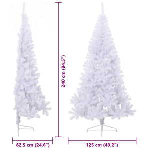 Τεχνητό Χριστουγεννιάτικο Δέντρο Λευκό 240 cm PVC και Ατσάλι