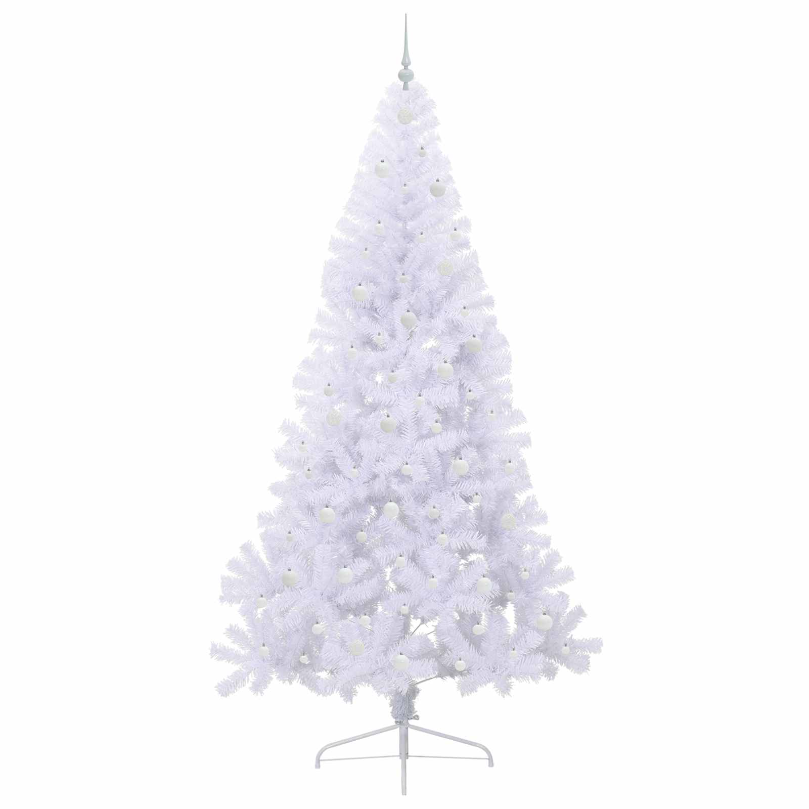 Τεχνητό Χριστουγεννιάτικο Δέντρο Λευκό 240 cm PVC και Ατσάλι