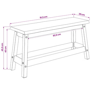 Καθιστικό Σαλονιού EKAI Μαύρο 91,5 x 29 x 45,5 εκ - Pakobazaar