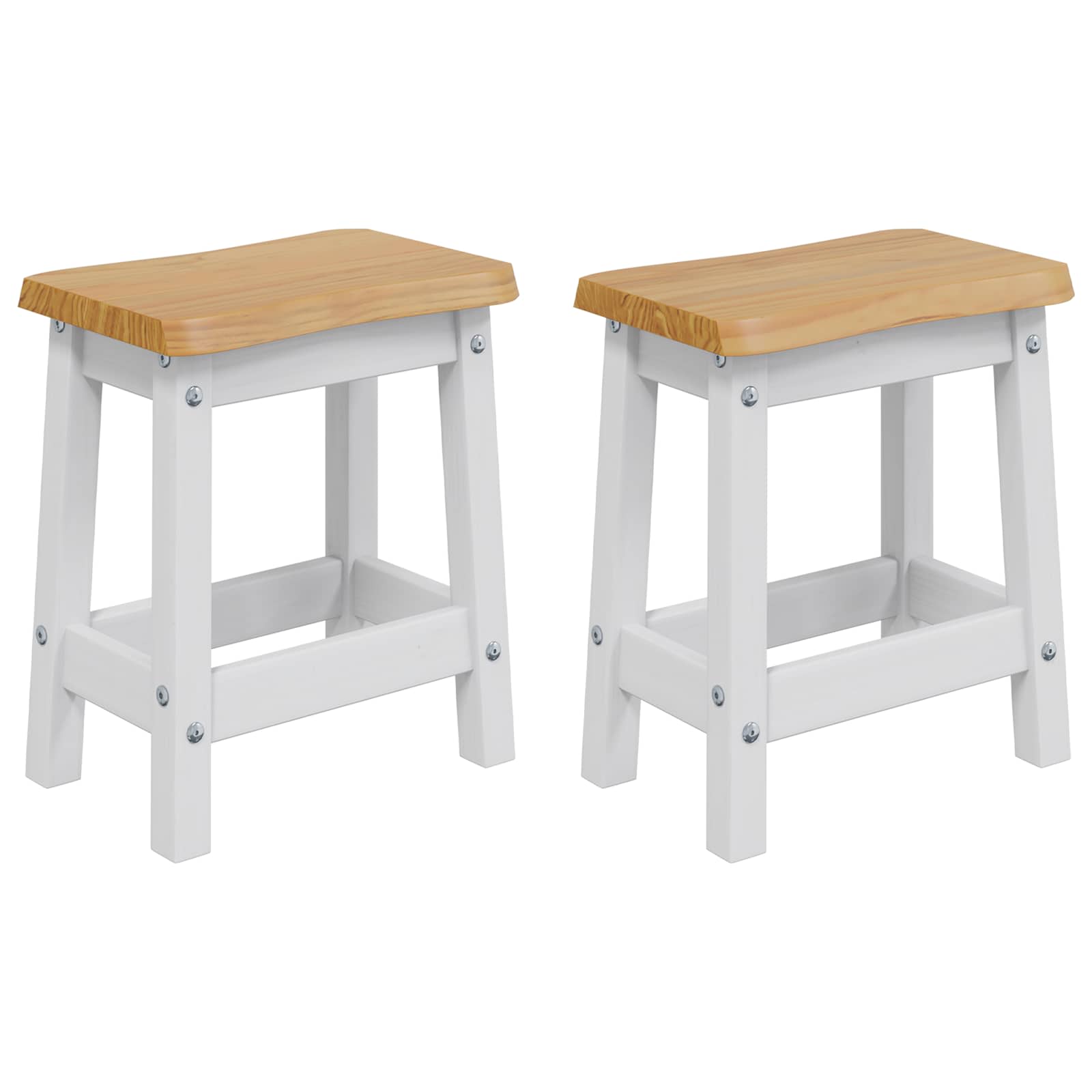 Μπαρ σκαμπό EKAI 2 pcs Λευκό 40 x 29 x 45,5 εκ - Pakobazaar