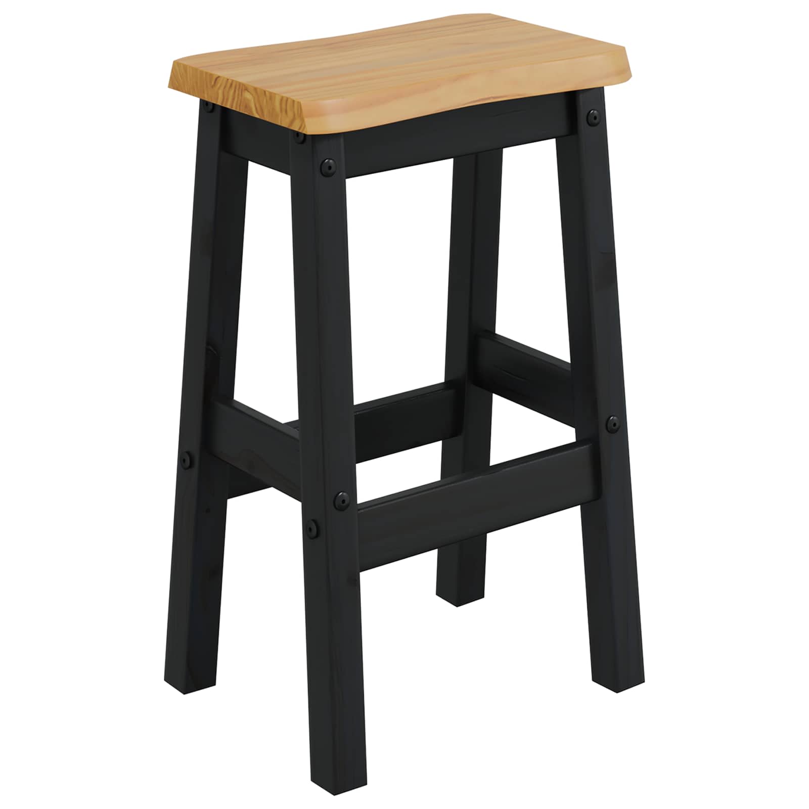 Υψηλό Μπαρ Σκαμπό EKAI 2 pcs Μαύρο 40 x 29 x 63 εκ. - Pakobazaar