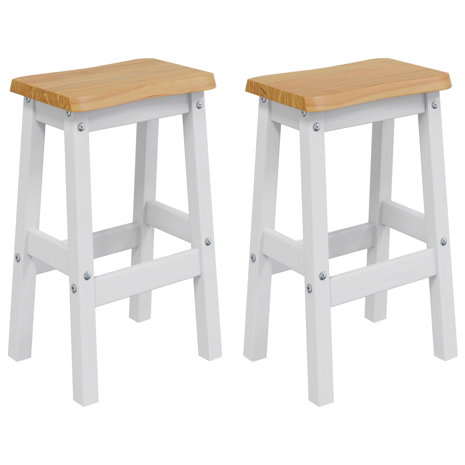 Υψηλό Μπαρ Σκαμπό EKAI 2 pcs Λευκό 40 x 29 x 63 εκ. - Pakobazaar