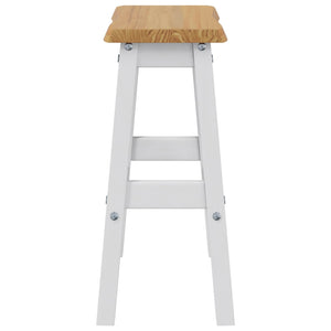 Υψηλό Μπαρ Σκαμπό EKAI 2 pcs Λευκό 40 x 29 x 63 εκ. - Pakobazaar
