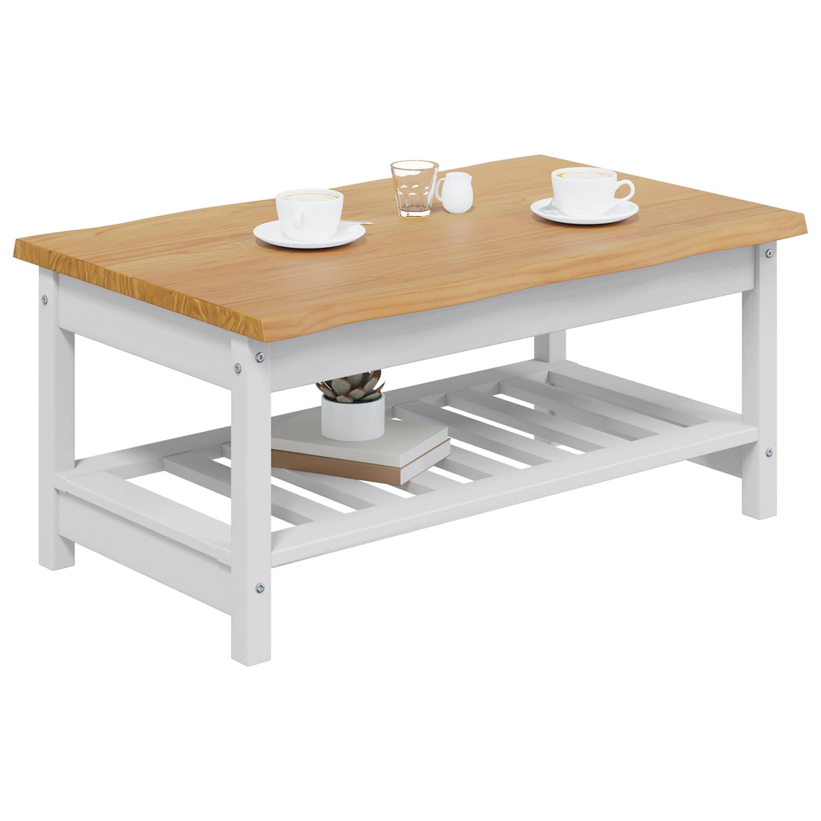 Τραπεζάκι σαλονιού EKAI Λευκό 100 x 60 x 45,5 εκ. - Pakobazaar
